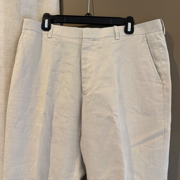 Inc International Concepts Men's Cream Linen Blend Pants, Size 34x32 - Picture 2 of 10